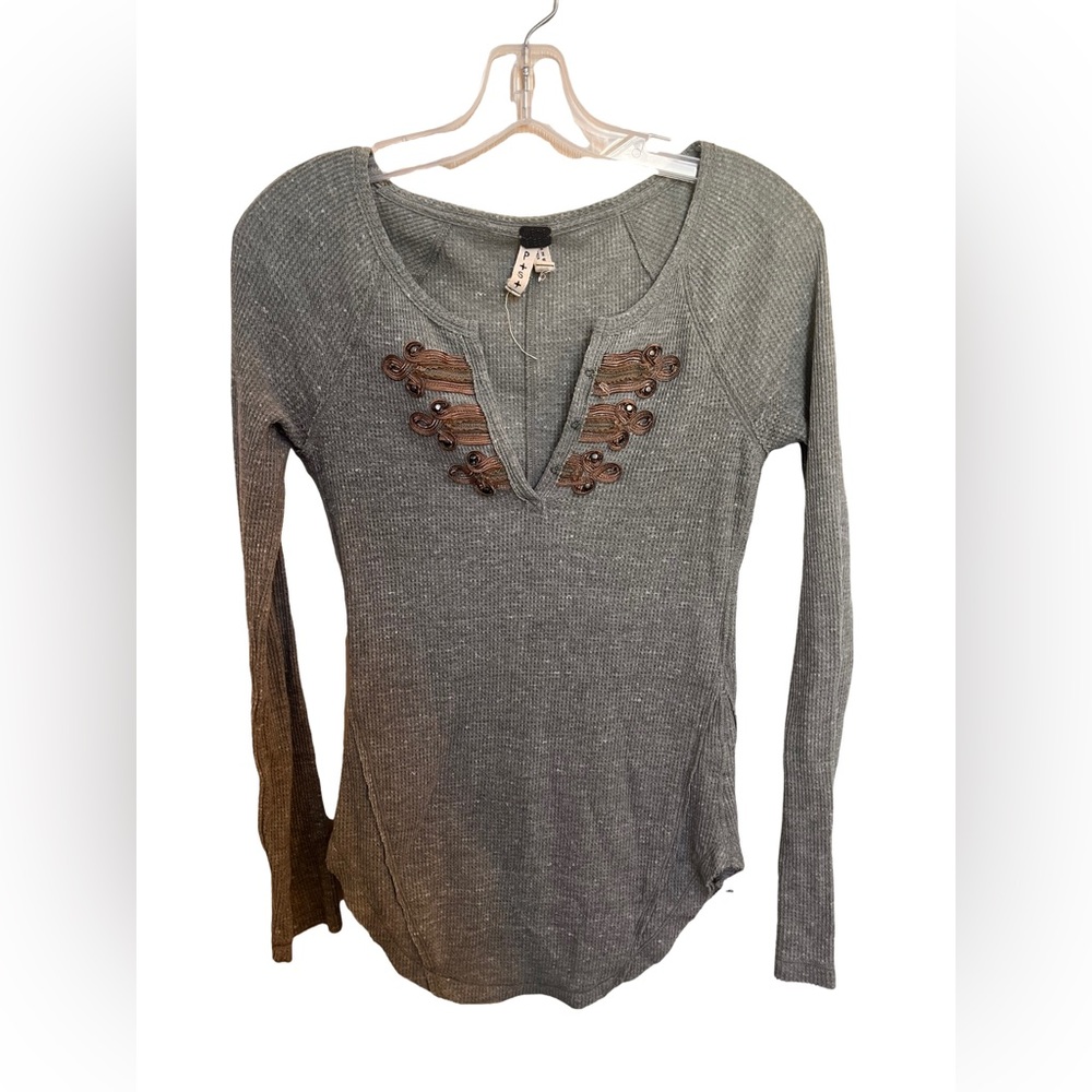 Free People waffle knit top. Size small.